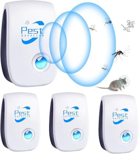 Repelente Ultrasónico de Plagas, 6 Pack Electrónico Repelente Mosquitos Insectos Control de Plagas,Repelente Ultrasónico Ratas para Interiores Anti Cucarachas, Moscas, Mosquitos, Ratones, Arañas