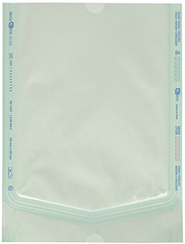 Eline - Nicht selbstversiegelnde Flachbeutel, für Dampfsterilisation oder ETO, aus Kraftpapier und medizinischer Folie, Außen-/Innenmaße in mm: 150x200/128x185, 1000 Stück