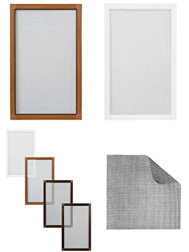 MOSQUITERA CON MARCO DE ALUMINIO, RED ANTIMOSQUITOS Y ANTIINSECTA PARA VENTANAS, MARCO DE ALUMINIO, 80x100, 110x130, 120x140 cm (80x100cm, Blanco)