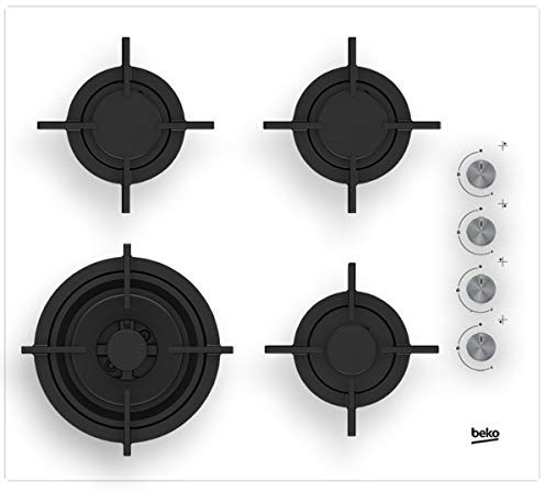 Beko HILW 64122 SW 7763586724 - Placa de cocción (7800 W), diseño moderno