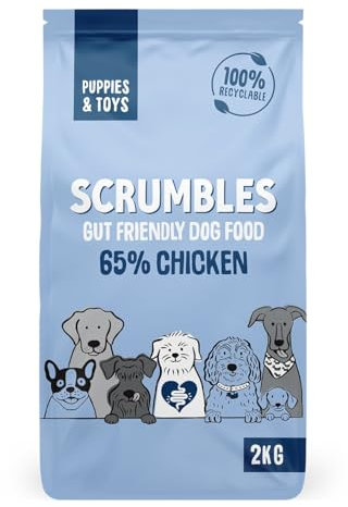 Scrumbles Natural Gluten-Free Dog Dry Food With Fresh Chicken, For Puppies And Adult Toy Breeds, 2 Kg