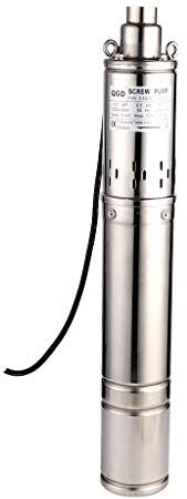 SHYLIYU Pompe De Puits Profond Submersible à Eau Immergee vis Pompe 100M 220V 0.5KW/0.7HP Avec La Cable de 15m Acier Inoxydable Forage Water Pompe de pour Usage Industriel Etagriculture