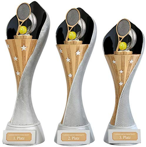 pokalspezialist Pokal L Tennis Serie AUXON Trophäe mit Gravur