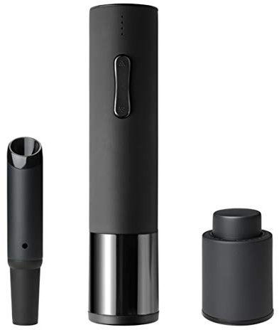 LTLWSH Sacacorchos Eléctrico Inalámbrico, Profesional Automatico Abrelatas de Vino, Abridor Botellas Recargable con Vertedor, Tapón de Vino de Vacío