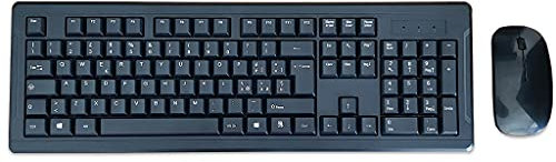 New Net ® Accessori Wireless/Kit Combo Mouse e Tastiera Senza Fili Bluetooth per Office Casa Comoda Economica a Adatta Tutti Tanti Utilizzi TASTIERA ITALIANA[Plug & Play Standard]