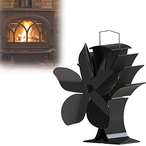 XYEJL Ventilatore per Stufa A Legna,Ventilatore per Camino A 5 Pale,Ventilatori per termosifoni,Ventilatori per Fornelli Riscaldati Alimentati,per Stufe A Legna,Stufe A Gas