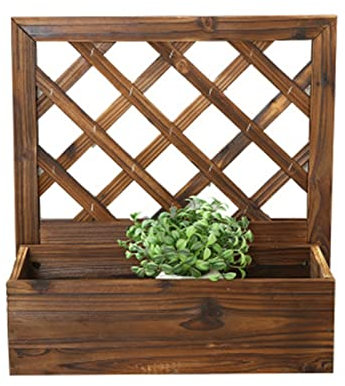 TOMYEUS Blumenampel Holzgitter Wandpflanzer Hängende Blumentöpfe Indoor Air Pflanze Rack Wanddekoration for Zimmer Garten Hängende Pflanzgefäße Hängepflanztöpfe