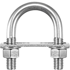 sourcing map 3 Stück Bügelschraube M6 x 50mm x 68mm U Schrauben Bügel mit Mutter Platte 304 Edelstahl Bügelbolzen zum Befestigen Kabel Rohre Rundstangen Seile Autoanhänger