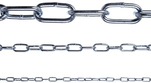 Constrabo® | rostfri stålkedja med lång livslängd DIN 763 | 30 m Ø 2 mm | rostfritt stål 316 (V4A) | rostfri stålkedja metervara, rund länkkedja, avspärrkedja, säkerhetskedja, rund stålkedja,