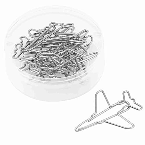 ANKROYU 10 Stück Büroklammern, Flugzeug-Büroklammern, Lesezeichen, Marker, Dokumenten-Organizer, Spiral-Büroklammern, Flugzeug-Lesezeichen, Flugzeug-Clips, Schreibwarenzubehör Für Memos, Bürobedarf