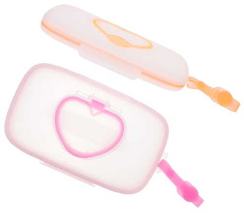 Mipcase 2st Bärbar Våtservettbox För Förvaring Våtservetter Lätt Användning Hängande Design För Skötväska Och Barnvagn För Resor