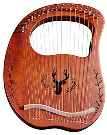 Lyra Harfe 16/19/24 Saiten Lyre Klavier Holz Mahagoni Musikinstrument 16-saitige Lyre Lyre ?Harfe für Anfänger