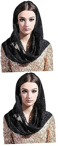 SAFIGLE 2St Damen Schal Hochzeitskleider christliches kopftuch Lateinisches Halstuch muslimischer Hijab-Schal weißes Stirnband Masse Schal kreatives Halstuch Schal-Stil Kopfbedeckung Braut
