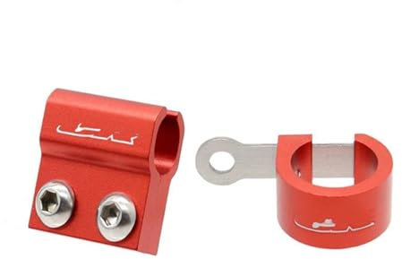 Motorrad Bremsleitung Für HON&DA CR 80R 85R 125R CR 250R 500R Motorrad Vorne Brems Kabel Klemme Guide Brems Schlauch Halter Clamp(Farbe:rot)