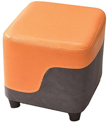 Fußhocker, 30,5 cm, Kleiner Fußhocker, Ottomane aus PU-Leder, Fußstütze für die Couch, moderner rechteckiger Hocker für das Wohnzimmer im Flur, mit bequemer Sitzfläche, Fußhocker f