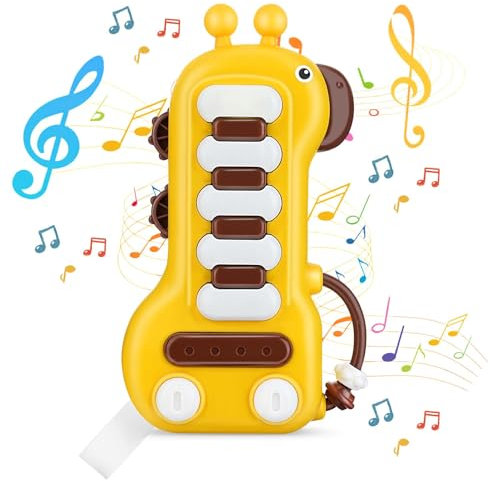 Coikes Baby Keyboard Piano Toys, Musical Deer Baby Piano Toys with 4 Modes Baby Musical Toys with Lights and Music 18 Months+ Interactive Early Learning Toys Educational Toys Christmas Birthday Gifts