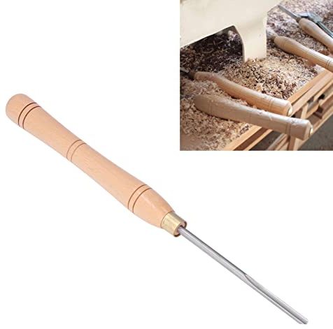 Cincel de Torno de Madera, Herramienta de Torneado de Hoja de Interior Pequeña, de Haya para Carpintería, HHS