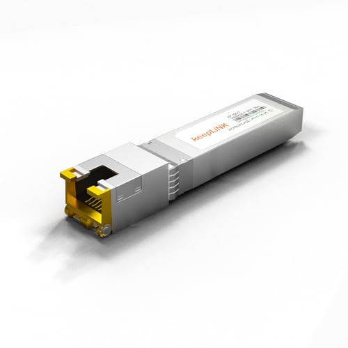 keepLiNK 10GBase-T RJ45 SFP+ Modul, 10G Kupfer SFP+ Transceiver, Ethernet SFP Modul bis zu 30 Meter, Plug and Play Hot Pluggable, langlebig und hochkompatibel