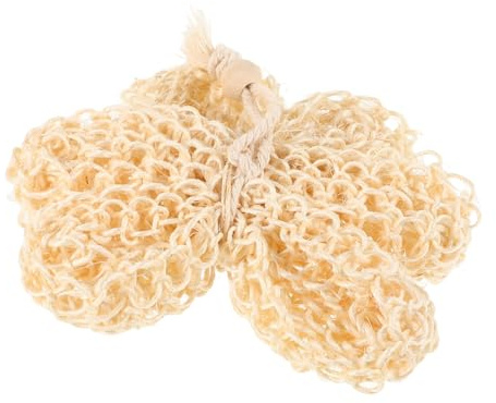Beavorty Bola de Ducha Exfoliante que Promueve la Circulación Sanguínea para Adultos de Sisal Textura Exfoliante Esponja Natural Beige para Limpieza Profunda del Cuerpo