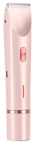 Intimrasierer für frauen, Rasierer Damen Elektrisch IPX7 Wasserdicht Wiederaufladbarer Rasierer Gesichtsrasierer Frauen Intimrasierer Doppelkopf-Rasierer für Frauen für Verschiedene Körperteile (Rosa)