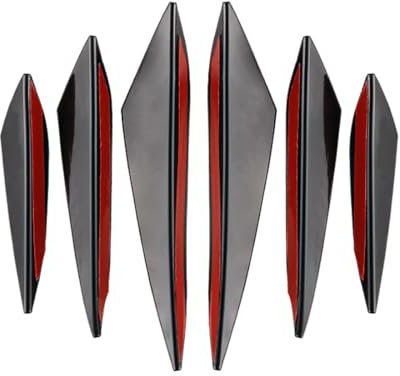 CULEO Spoiler frontali per auto,6 pezzi auto modifica spoiler lama del vento paraurti anteriore lato gonna spoiler