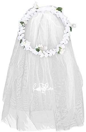 NIYANGLE Braut Blumenkranz Mit Schleier Haaraccessoires Für Kunstblumen Haarschmuck Für Braut Vielseitige Dekoration Für Hochzeiten Und Feiern
