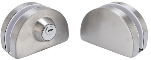 Blocco della Porta di Vetro, Design Sicuro con a Doppio Bullone, Adatto per Porte Spesse 10-12 Mm, Facile Installazione per Casa, Ufficio, Vendita Al Dettaglio