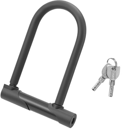 Heavy Duty Bike Lock Rustproof Anti Theft Bike U Lock with Key for Road and Mountain Bike Portable Bike Accessories