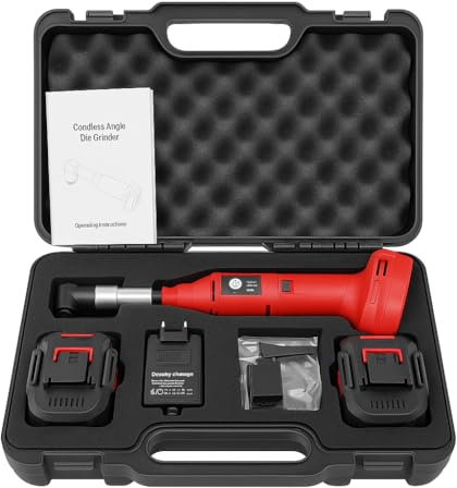P6 trådlös minislip med dimmer + 2 batterier - speciella plattor och kraftfulla gör-det-självare - kompakt - mobil - exakt