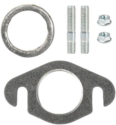 leruiyezs joints échappement 50cc 2 temps kit joints pot échappement scooter avec goujons M6 double joint plat et cylindrique Compatible Avec MBK Booster Aerox Jog-R for Ovetto Malaguti Aprilia