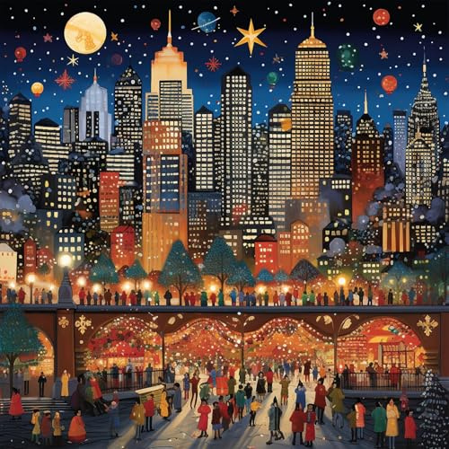 Bullglesup Puzzles pour adultes de 1024 pièces, puzzle d'ambiance joyeuse avec affiche lettre au dos, pièces uniques qui s'adaptent bien sans poussière (49,8 x 49,8 cm)