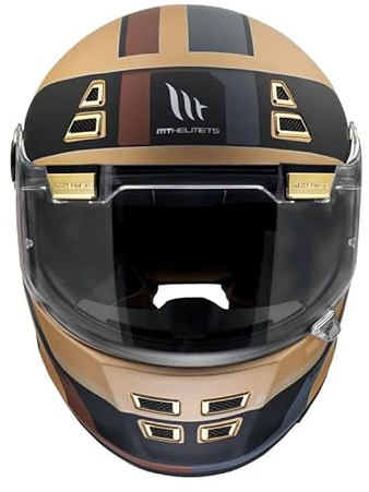 Casco MT JARAMA 68TH C9 Mate | Casco de Moto Integral Retro Vintage Clásico Café Racer | Helmets Unisex Hombre y Mujer (S)