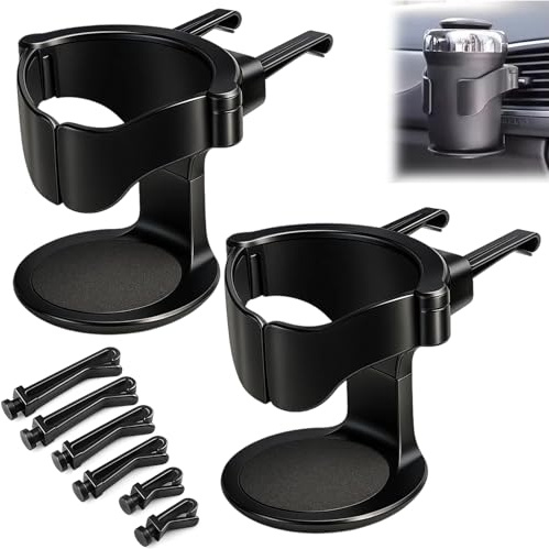 2 Stück Getränkehalter Auto, Becherhalter Auto Mit Universellem Design, Verstellbarer Auto -Belüftungs Getränkehalter Auto Lüftung Für Kaffeebecher Und Flaschen, Ideal Für Reisen Und Pendler