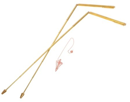 STAHAD Baguette de Sourcier en Cuivre Flexible pour Divination d'eau, Détection Paranormale en Extérieur, Lot 2 Pièces Télescopique, Outil Portable Multifonction Robuste pour Chasse