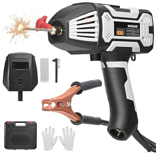 Welding Machine Handheld 220V, Portable Electric Plastic Welder,Adjustable Current ARC Welder,Hand Held Welder Machine with IGBT Inverter 3/32-1/8 Wire Rods for DIY Repair Professional Use