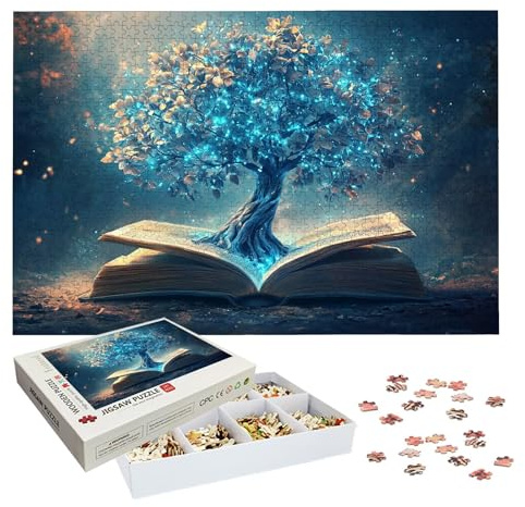 Puzzle 3000 Pezzi per Adulti Bambini, Puzzle Magia in Legno per Adulti, Puzzles Albero della Vita Impegnativi, Giochi Educativo per Famiglie, Rompecapo con Scatola per Decor Casa, Regalo Donna, -6948