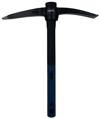 MMXX 2 0 2 0 Mini Kreuzhacke 750 g aus Carbonstahl mit Fiberglasstiel – kompakte Gartenhacke für Camping, Trekking, Wurzelentfernung & Enge Bereiche