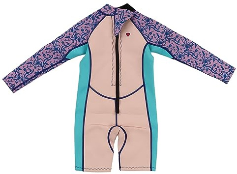 Vikye Barn Våtdräkt för Pojkar Flickor Småbarn, 2,5 Mm Neopren Långärmade Shorts, Solskydd Simning Dykning Surfing, Elastisk Komfort (Storlek 8)
