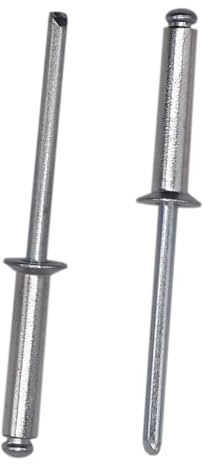SKIR'CO (200 Stück) Senkkopf Aluminium Blindnieten 4,0 x 20 mm Stahldorn Senkkopf Popnieten