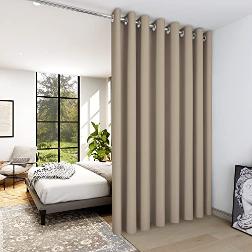 Deconovo Blackout Curtains Grommet, 100% Blackout Thermal Drapes Room Darkening for Bedroom & Living Room, Machine Washable