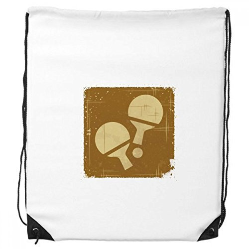 DIYthinker Tischtennis Sport Illustration Muster-Rucksack Einkaufssporttaschen Geschenk