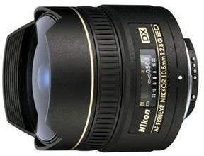 Nikon AF DX NIKKOR 10.5mm f/2.8G ED Fixed Zoom Fisheye Lens with Auto Focus for Nikon DSLR Cameras