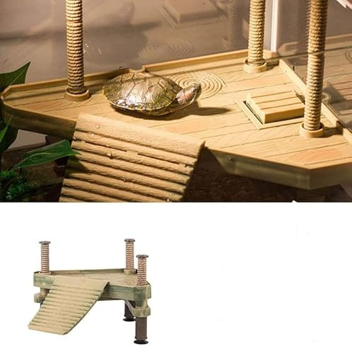 Outbit Turtle Dock, Schildkröte Insel, Schildkröten plattform - 1 PC Reptile Turtle Frog Floating Platform, Aalen Plattform für Aquarium, Tankzubehör (S M) (Größe : S)