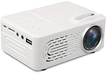 C-ET Full HD, Projector,Mini Projector Home Theater Projector Multimedia Portable 50000 Hours Lamp Life LED Video Projector Support 1080P, Compatible With USB/HD/SD/AV/VGA For Home Theater White,Home