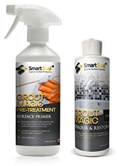 Smartseal Grout Magic – Ivory & Pre-Treatment – Professional Reviver & Colour Restorer – Long-Lasting Sealer Superior to Grout Pens & Paint – 15-Year Durability