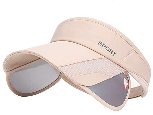 Summer Sun Visor Hat - Women Adjustable Golf Cap with Retractable Brim, UV Protection Beach/Tennis Sport Hat