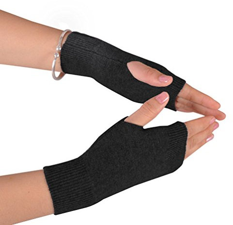 Novawo Wolle Mischung Fingerlose Handschuhe Frauen Armstulpen Handgelenkwärmer Schreib Handschuhe