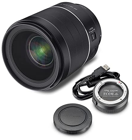 Samyang AF 35mm F1,4 II FE für Sony E + Samyang Lens Station – Autofokus Vollformat & APS-C Weitwinkel Objektiv Festbrennweite spiegellose Sony E Mount Kameras + Docking-Station für System Update