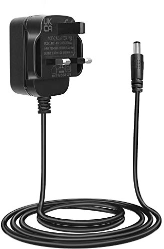 9V DC 1A Pedal Power Supply Adapter, Center Negative Sleeve Positive Polarity, One Spot Charging Adaptor PSU Switching Adapter Transformer Wall Charger for Guitar Single Effects Pedals Stompbox