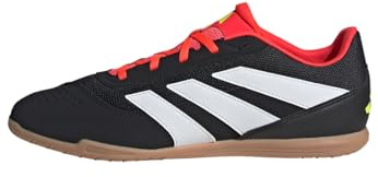 adidas Unisex Predator Club Indoor Sala Football Boots, Core Black/Cloud White/Solar Red, 44 2/3 EU